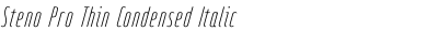 Steno Pro Thin Condensed Italic